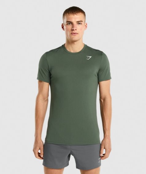 Men's Gymshark Arrival T-Shirts Green | CA 7DN05A